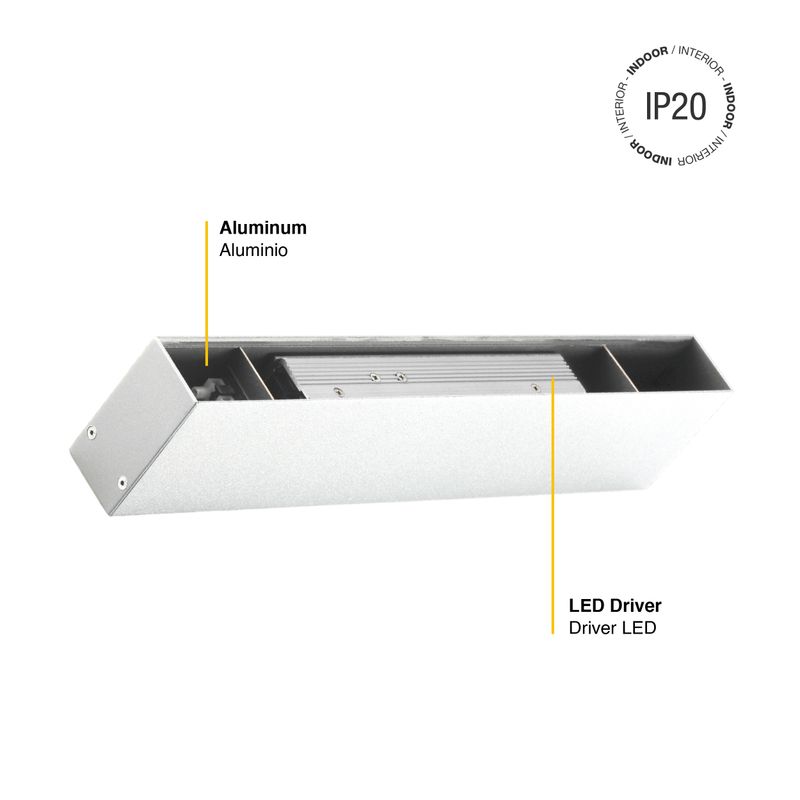 LED Driver Storage Box for White Magnetic Lighting Track, Surface Mount, 17.71in