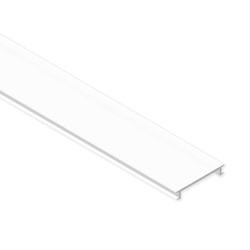 FLAT shape Milky Cover 164ft for Aluminum Profile 3.46x0.72in