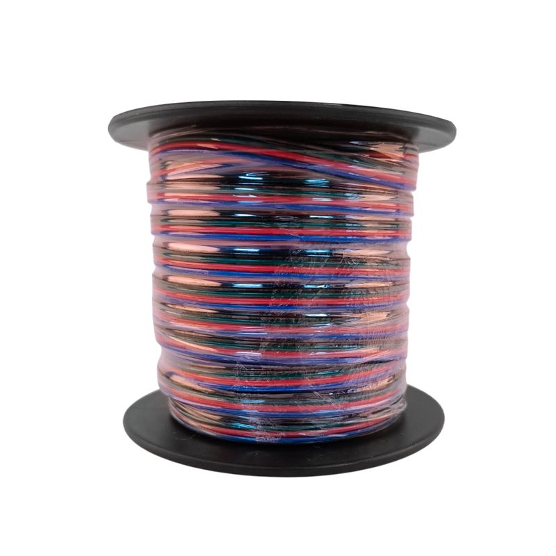 24AWG Cable, RGB LED lights, 4x0.5mm, 48V Máx. x 164 FT/ 50 M