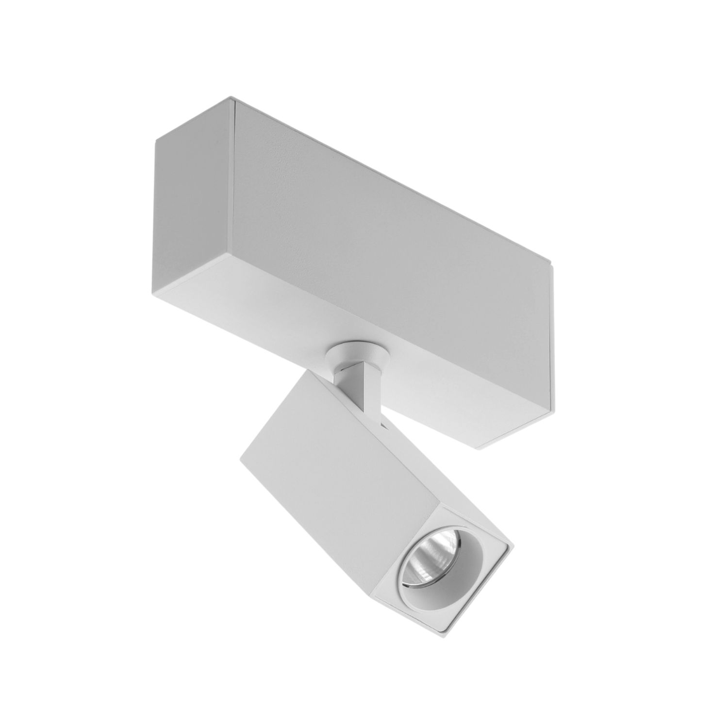 White Magnetic Square Track Light, Multidirectional, 8W, Warm White 3000K