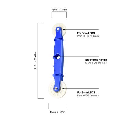 Channel Roller to Install LED Strips, 6mm, 8mm