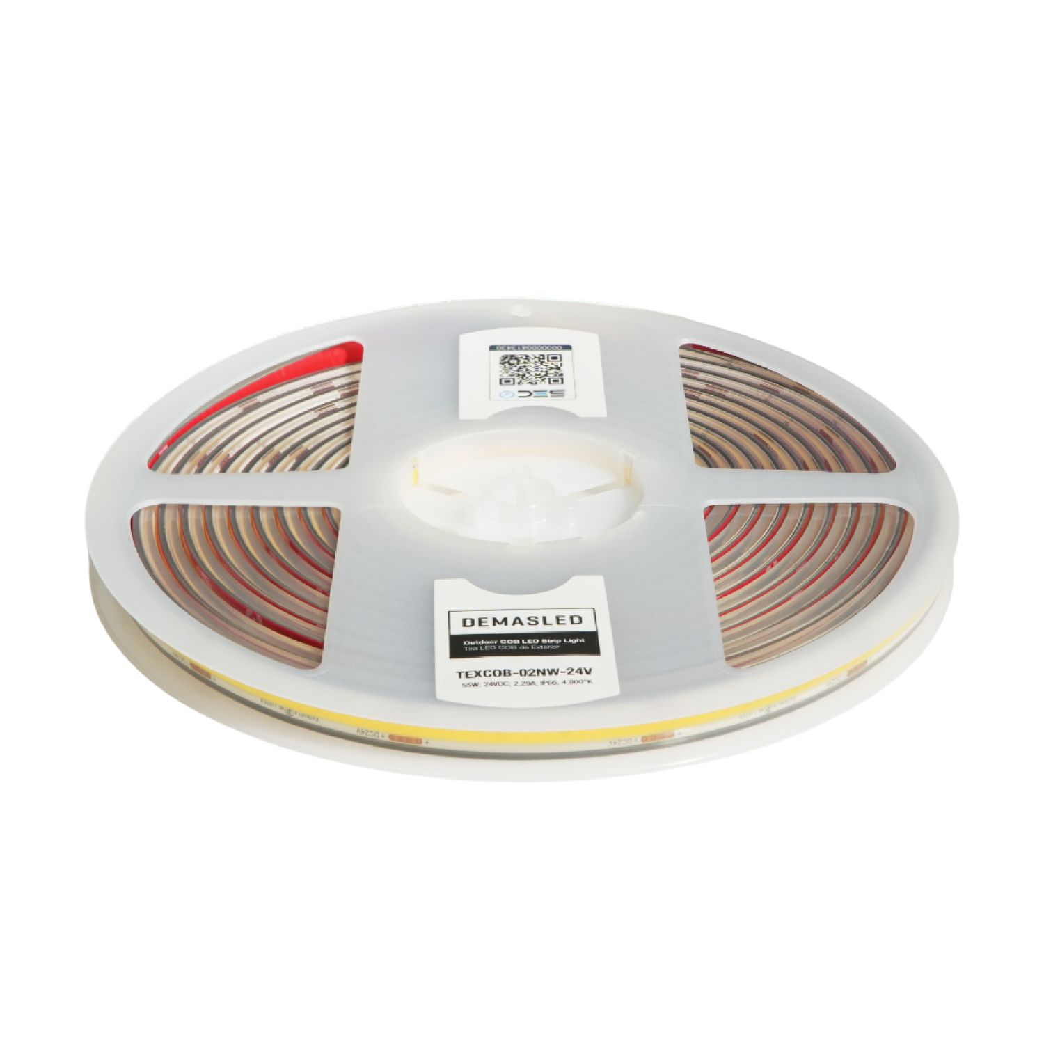 11mm COB LED Strip 24V 11W/m Neutral White 1012lm/m 480 chip/m IP68, 16.4ft