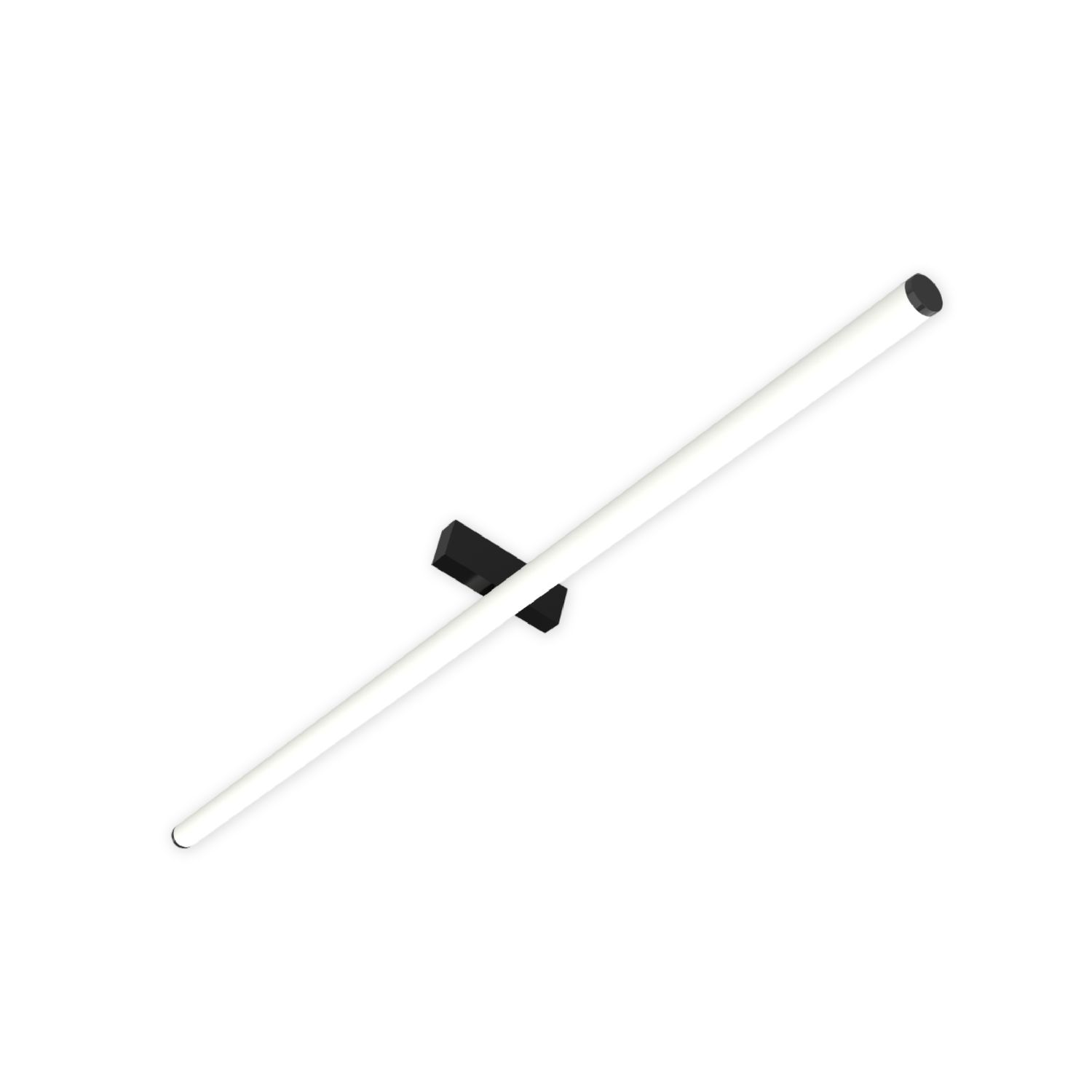 Black LED Magnetic Track Tube Light, 12W, 3000K, 24V