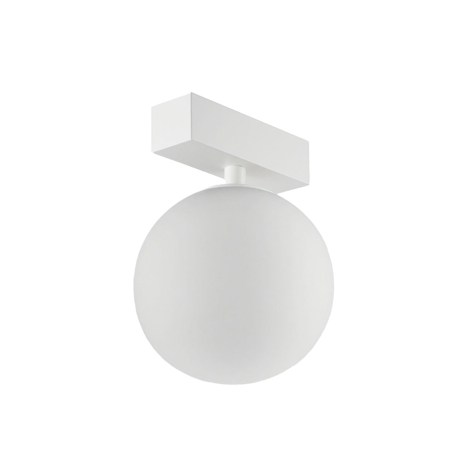 White Magnetic Track LED Light, Opal Globe, 5W, Warm White 3000K