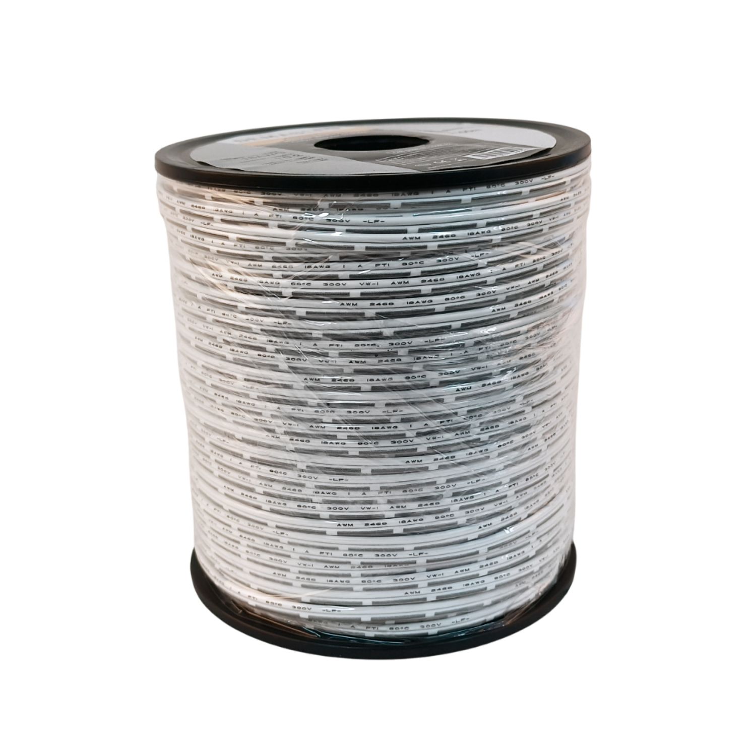 18 AWG White Cable for Single Color LED Lights, 1mm, 48V Máx, x 164 FT/ 50 M