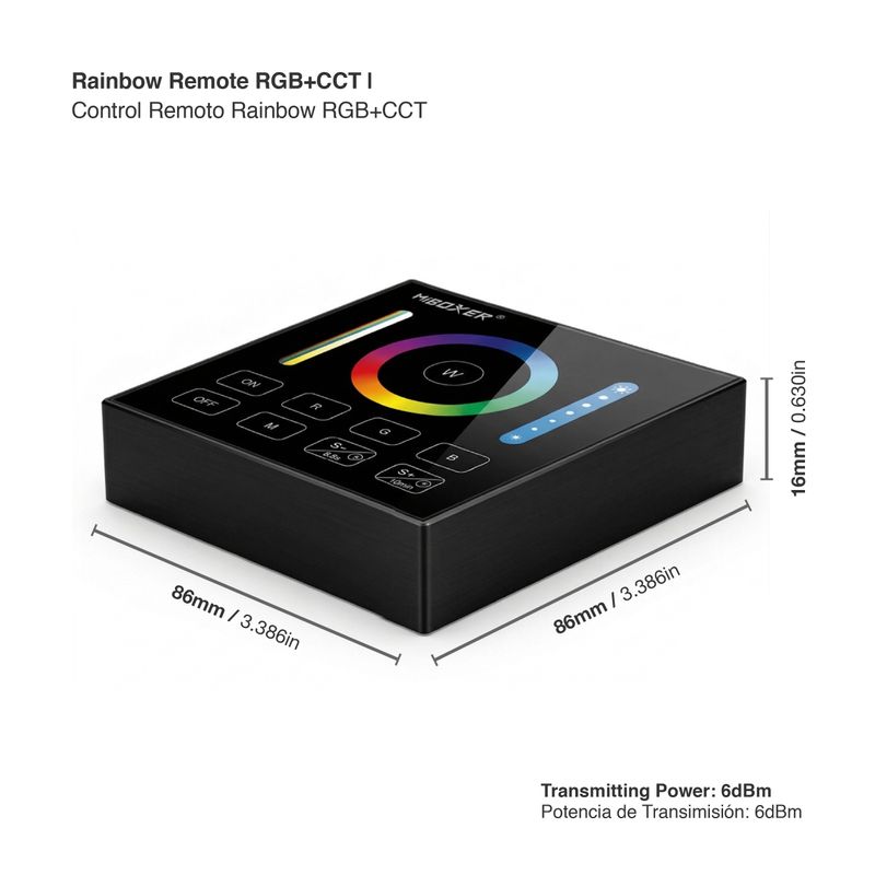 Panel Remote RGB+CCT 3V 2.4Ghz