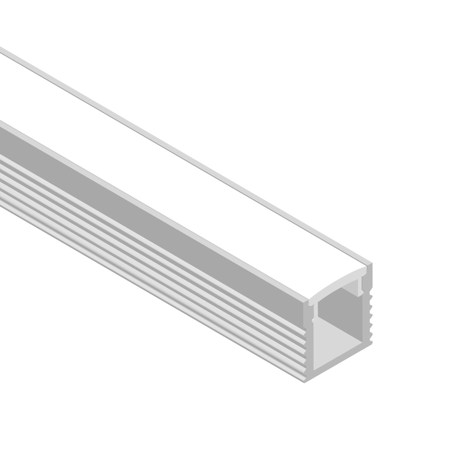 Surface-Mount Mini anodized LED Aluminum Channel, 8.20ft 0.31x0.35in