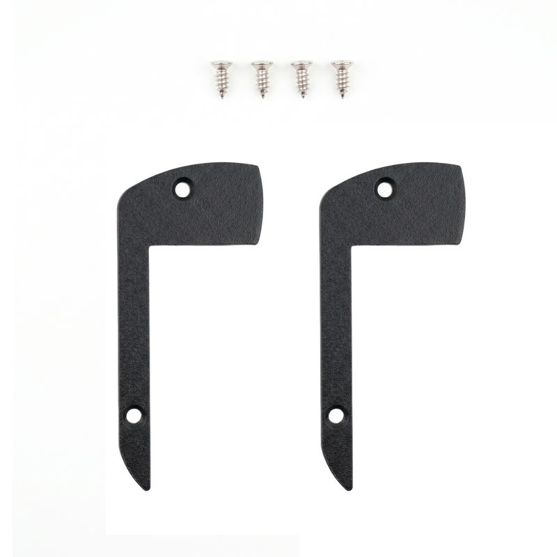 Kit of 2 Caps for Black Aluminum Profile for Stair Treads, compatible with PER-52-2M-NE