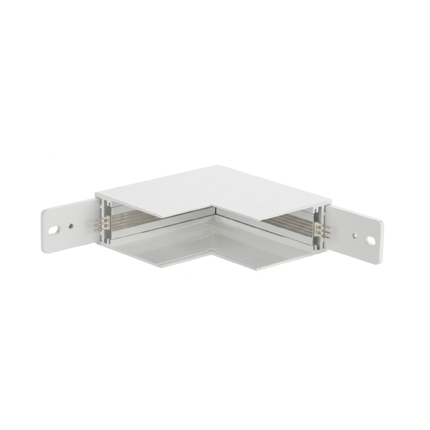 L-Shape Corner Connector for White Magnetic Light Track, Surface Mount, 90°