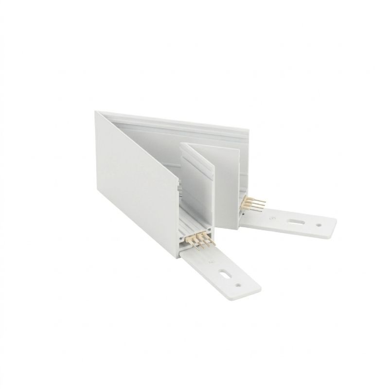 Corner R-S Connector for White Magnetic Light Track, Surface Mount, 45°