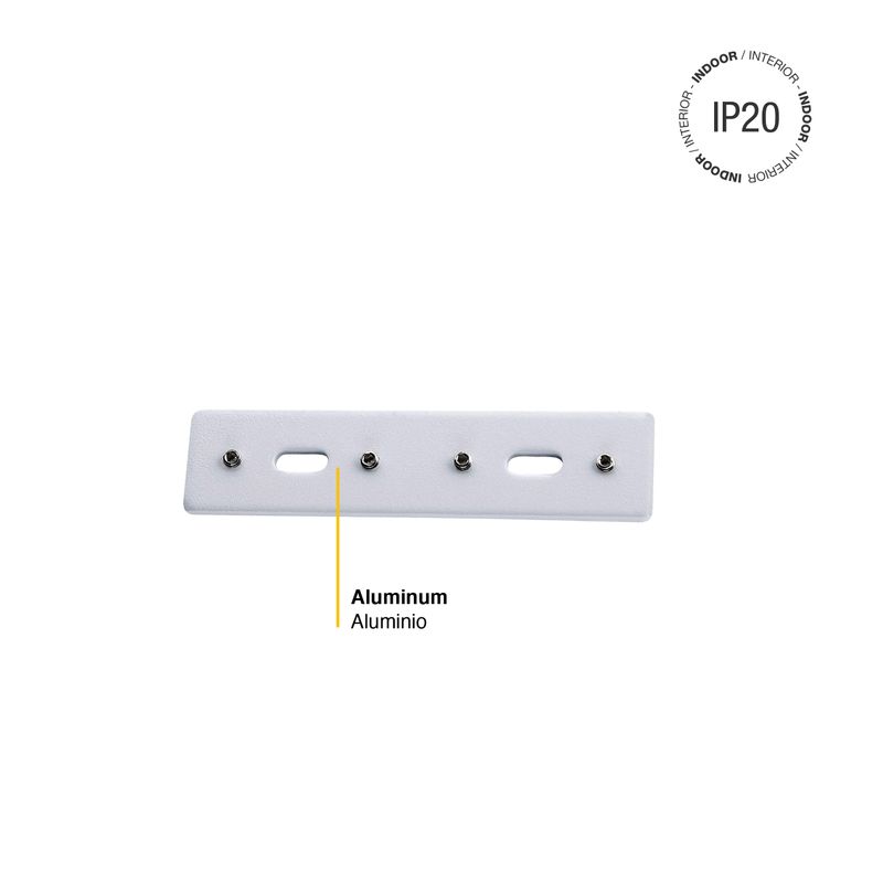 Linear Connector for White Magnetic Lighting Track, Surface Mount