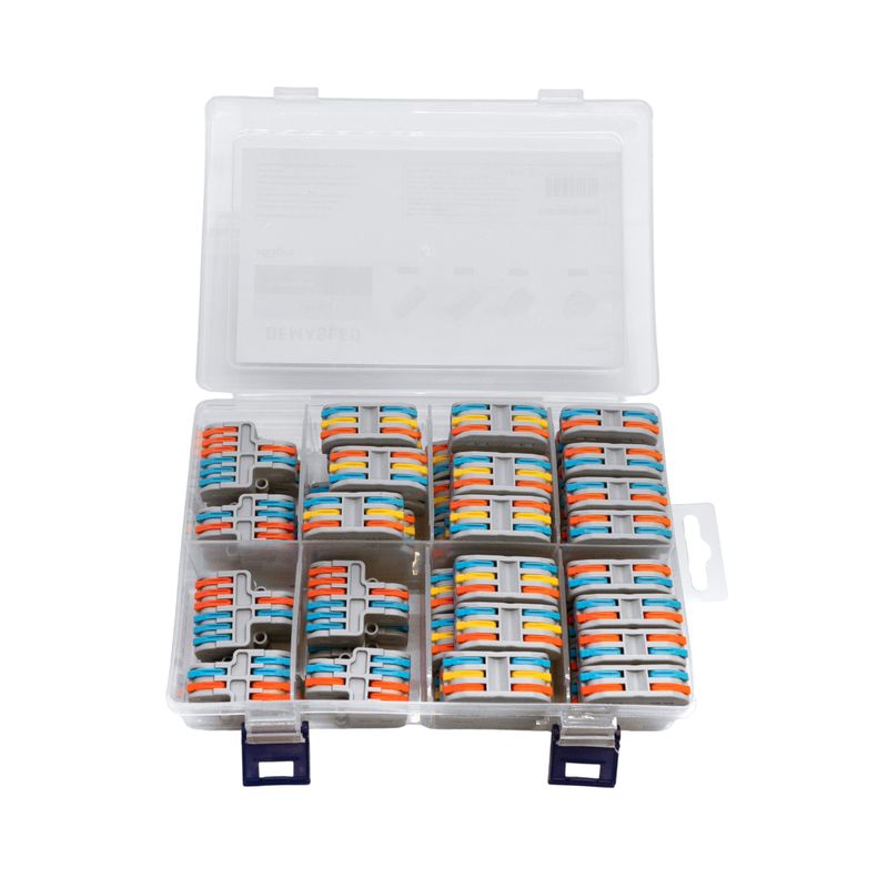 Fast Clip Splice Connector Kit 2 and 3 lever terminals, 2x4 and 2x6 lever-nut terminals x63 pieces