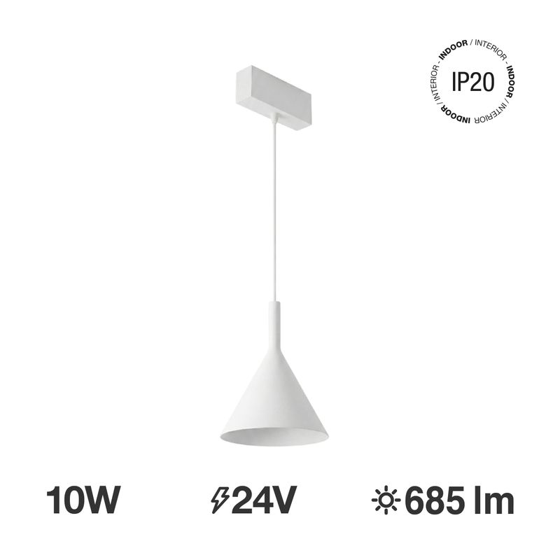 White Magnetic LED Light, Hanging, 10W, Warm White 3000K, 265lm