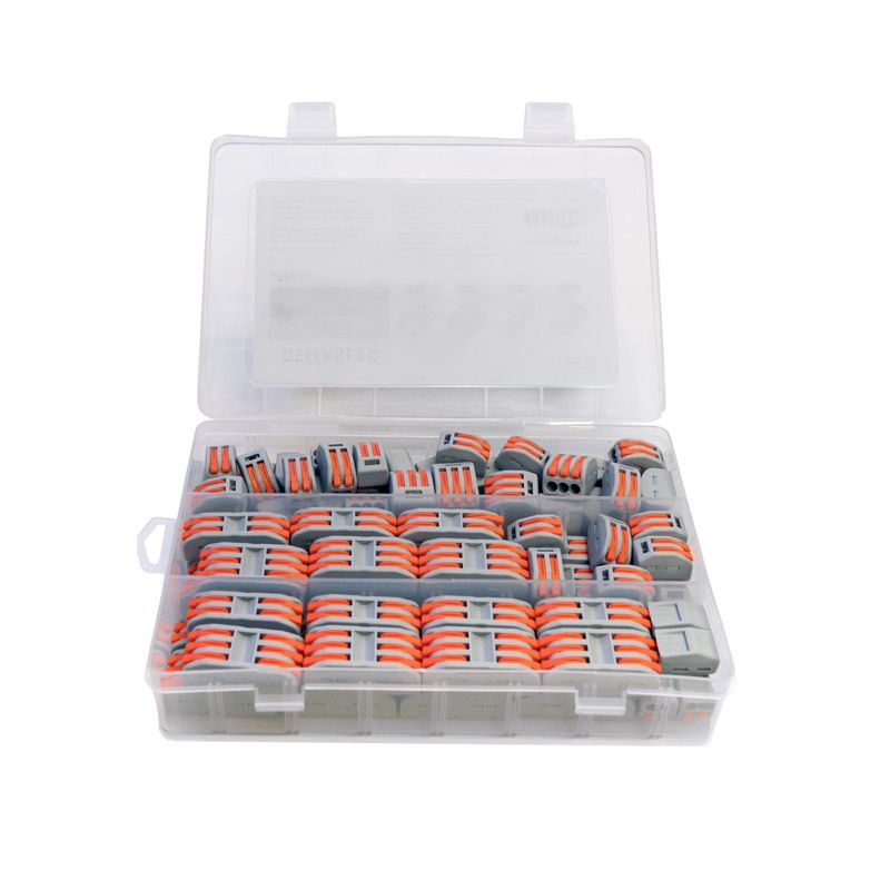 Fast Clip Splice Connector Kit 2 and 3 lever terminals, 2x2 and 3x3 lever-nut terminals x80 pieces