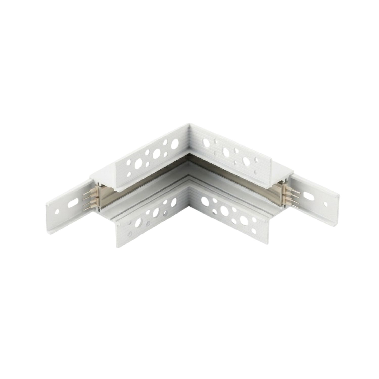 Inner Corner R-S Connector for White Magnetic Lighting Track, Recessed, 90°
