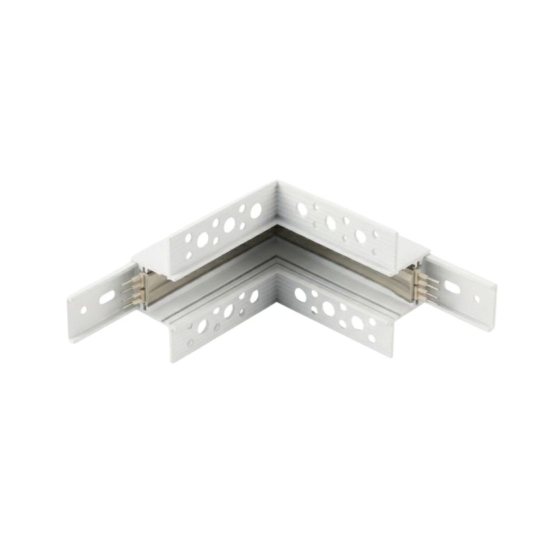 Inner Corner R-S Connector for White Magnetic Lighting Track, Recessed, 90°