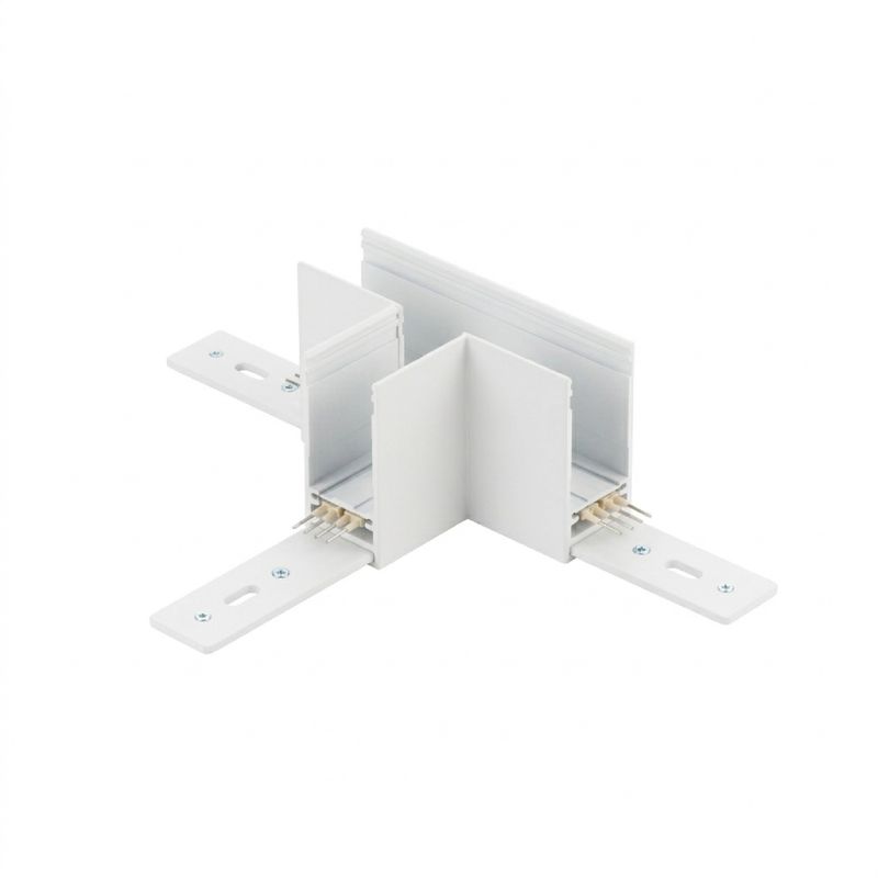 T-Shape Connector for white Magnetic Lighting Track, Surface Mount