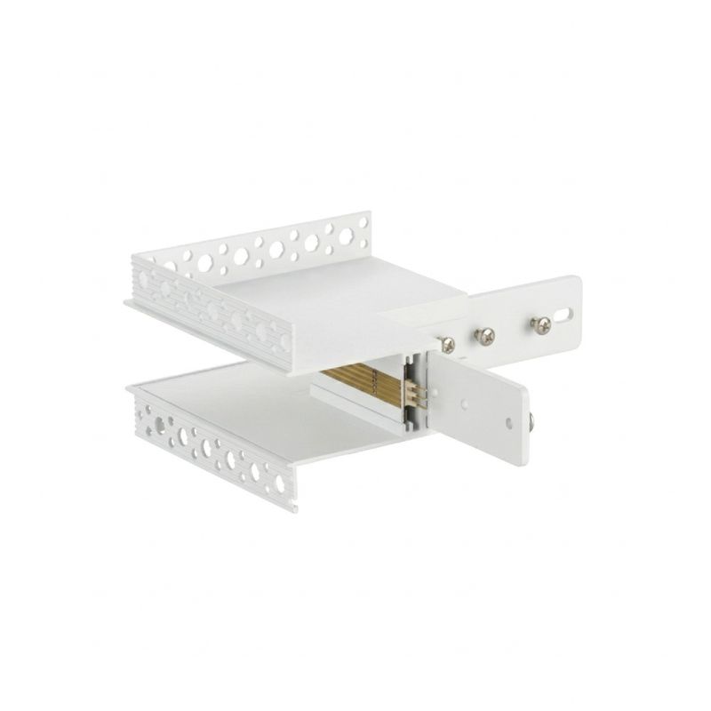 Outer Corner R-S Connector for White Magnetic Lighting Track, Recessed, 90°