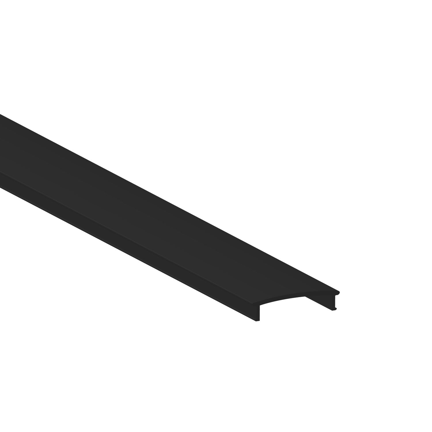 FLAT shape Black Cover 164ft for Aluminum Profile 3.46x0.72in