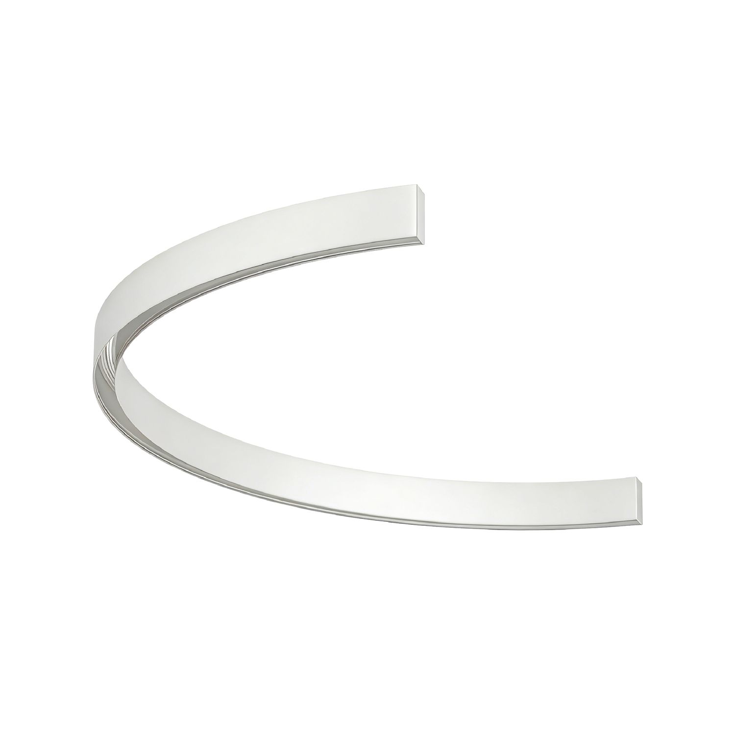 White Magnetic Curvy Half Circle Lighting Track, Surface Mount