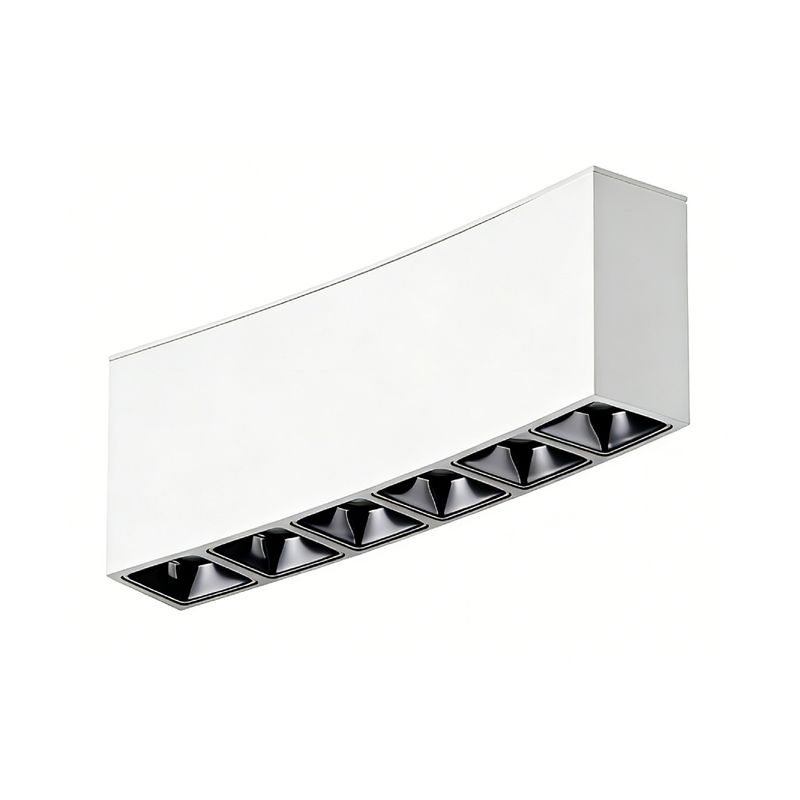 White Curved Magnetic Grille Track Light, 8W, Neutral White 4000K