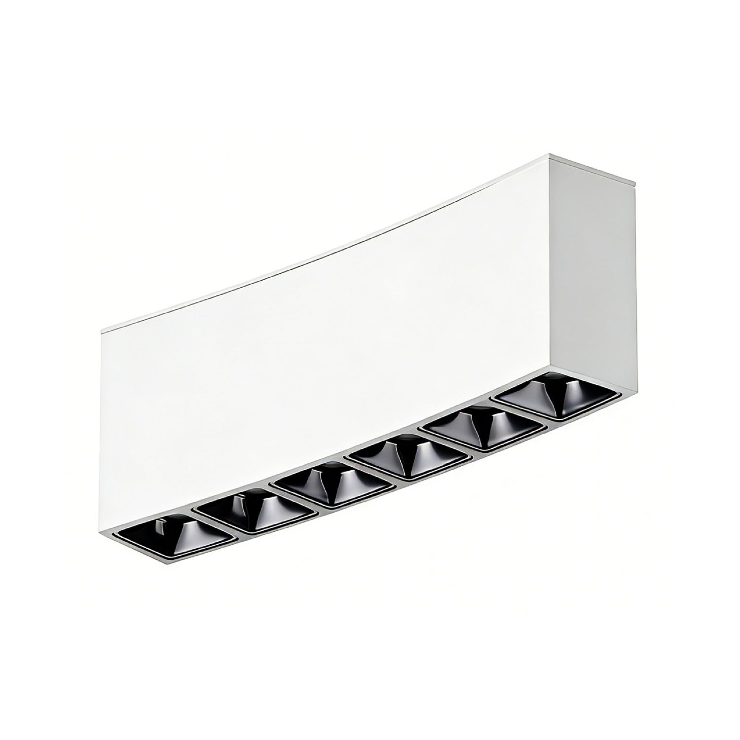 White Curved Magnetic Grille Track Light, 8W, Warm White 3000K