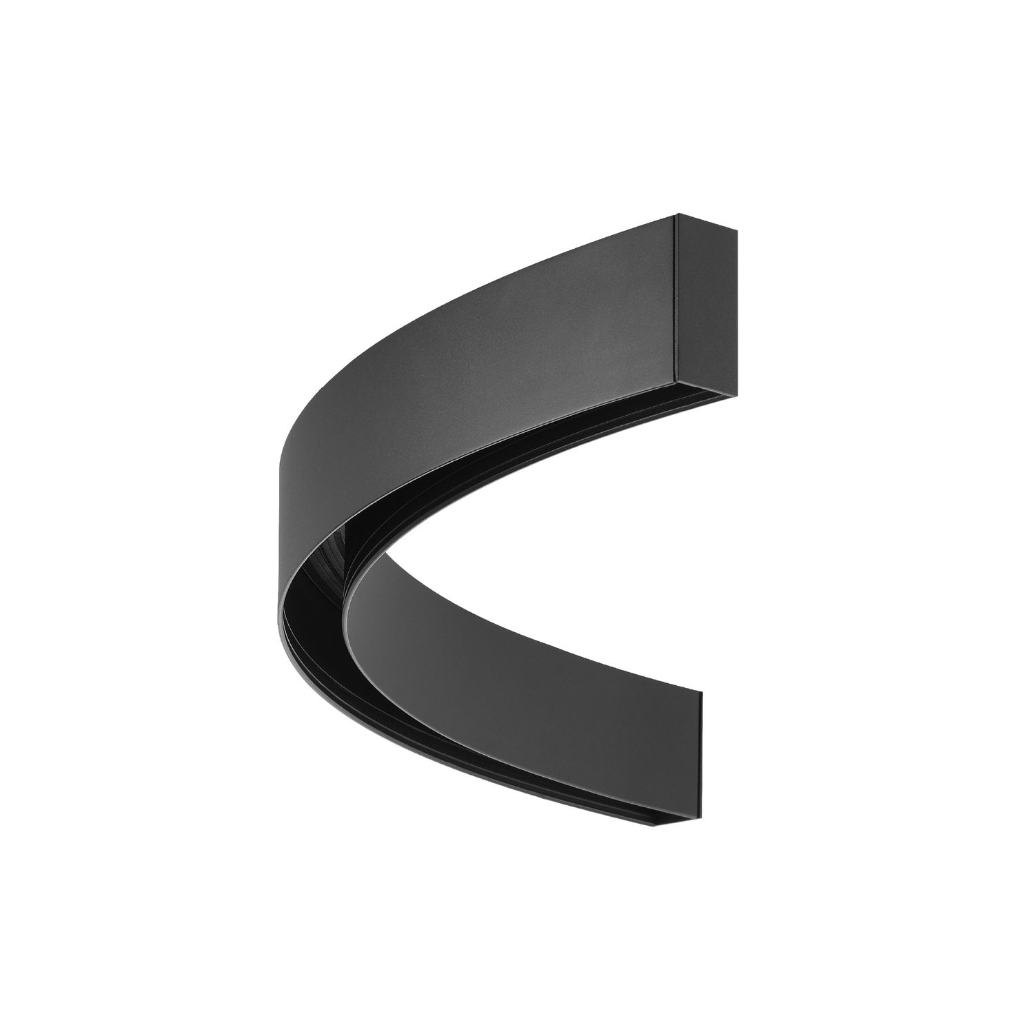 Black Magnetic Curvy Lighting Track, Surface Mount 