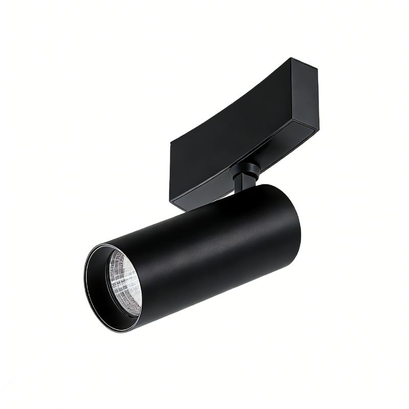 Black Curved Magnetic Track Light, Multidirectional, 10W, Warm White 3000K, 36°