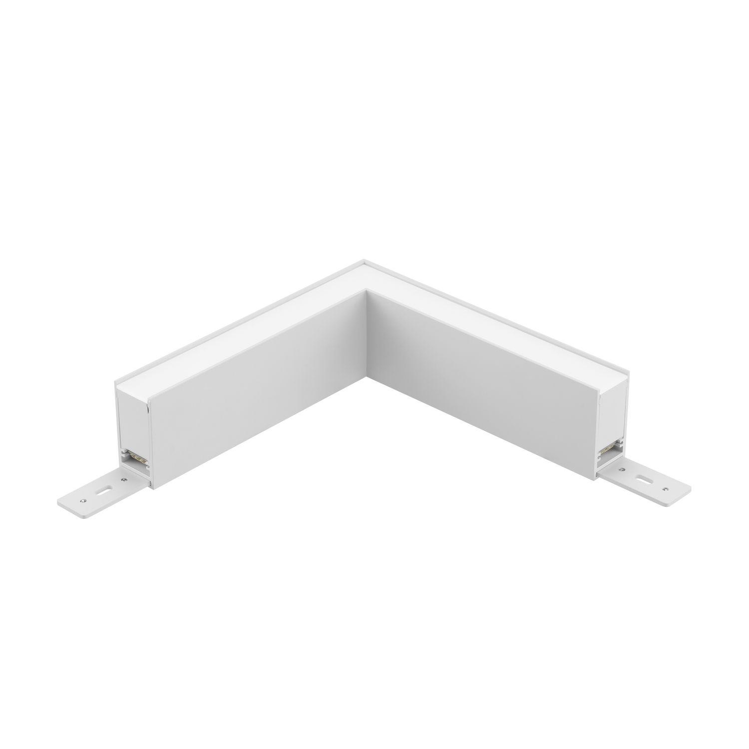 Linear LED corner light for magnetic track, white, 15W, Warm White 3000K 