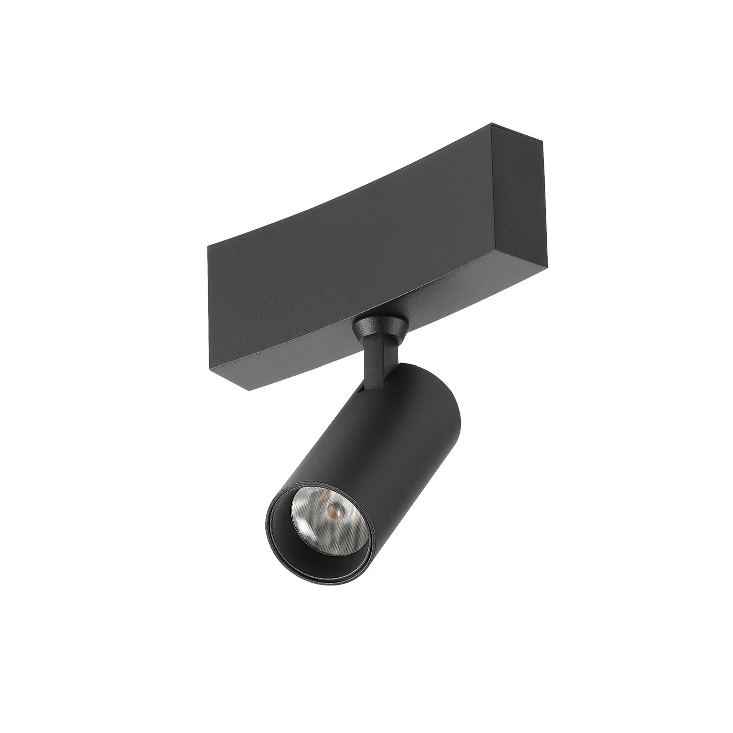 Black Curved Magnetic Track Light, Multidirectional, 5W, Warm White 3000K, 30°
