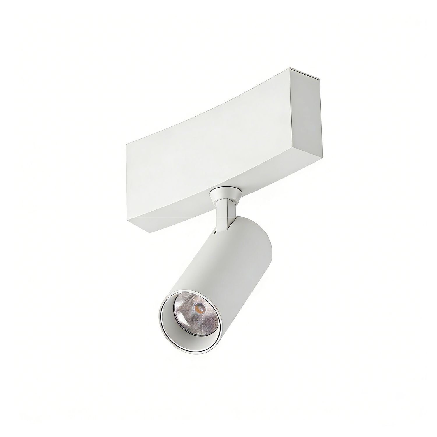 White Curved Magnetic Track Light, Multidirectional, 5W, Warm White 3000K, 30°