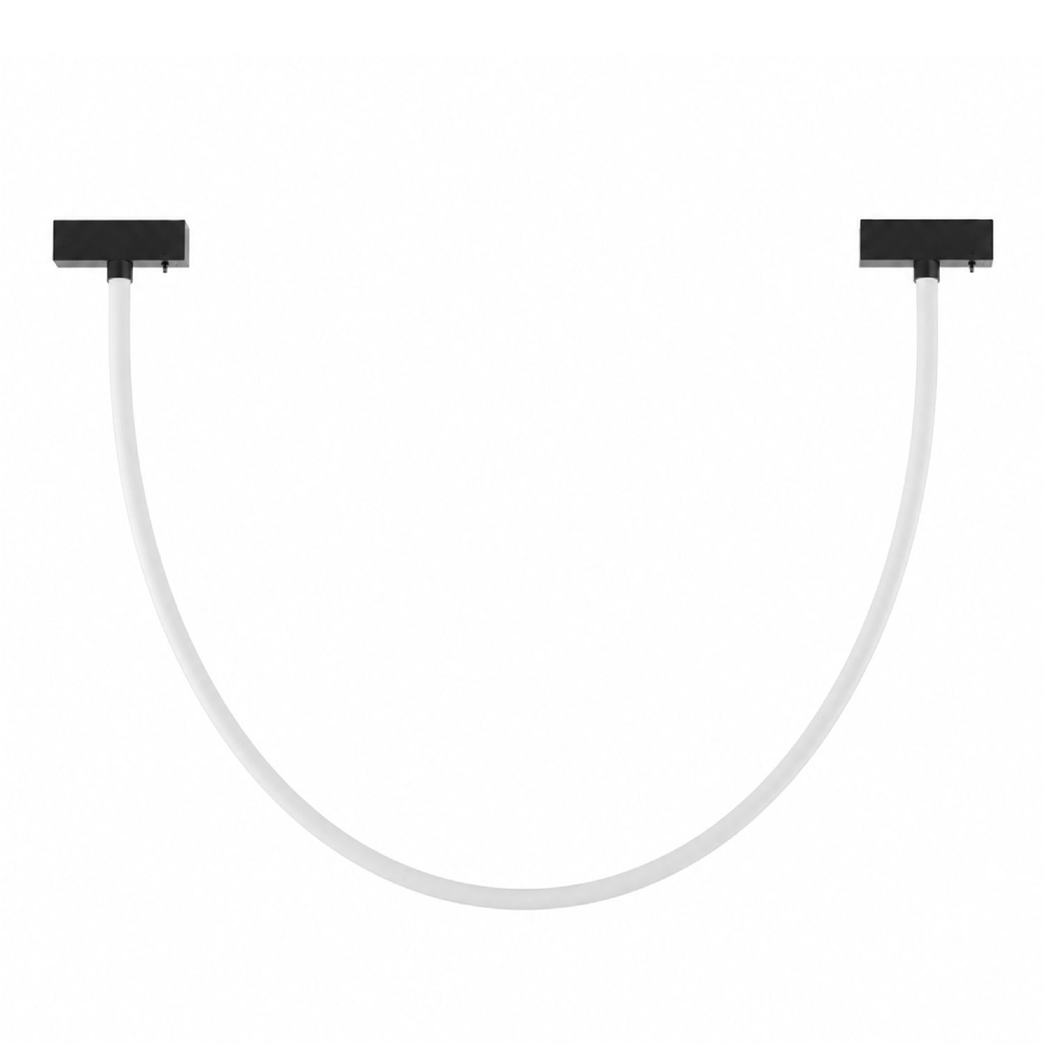 Black Magnetic LED Light Flexible Neon Tube, 60W, Neutral White 4000K, 16.4ft