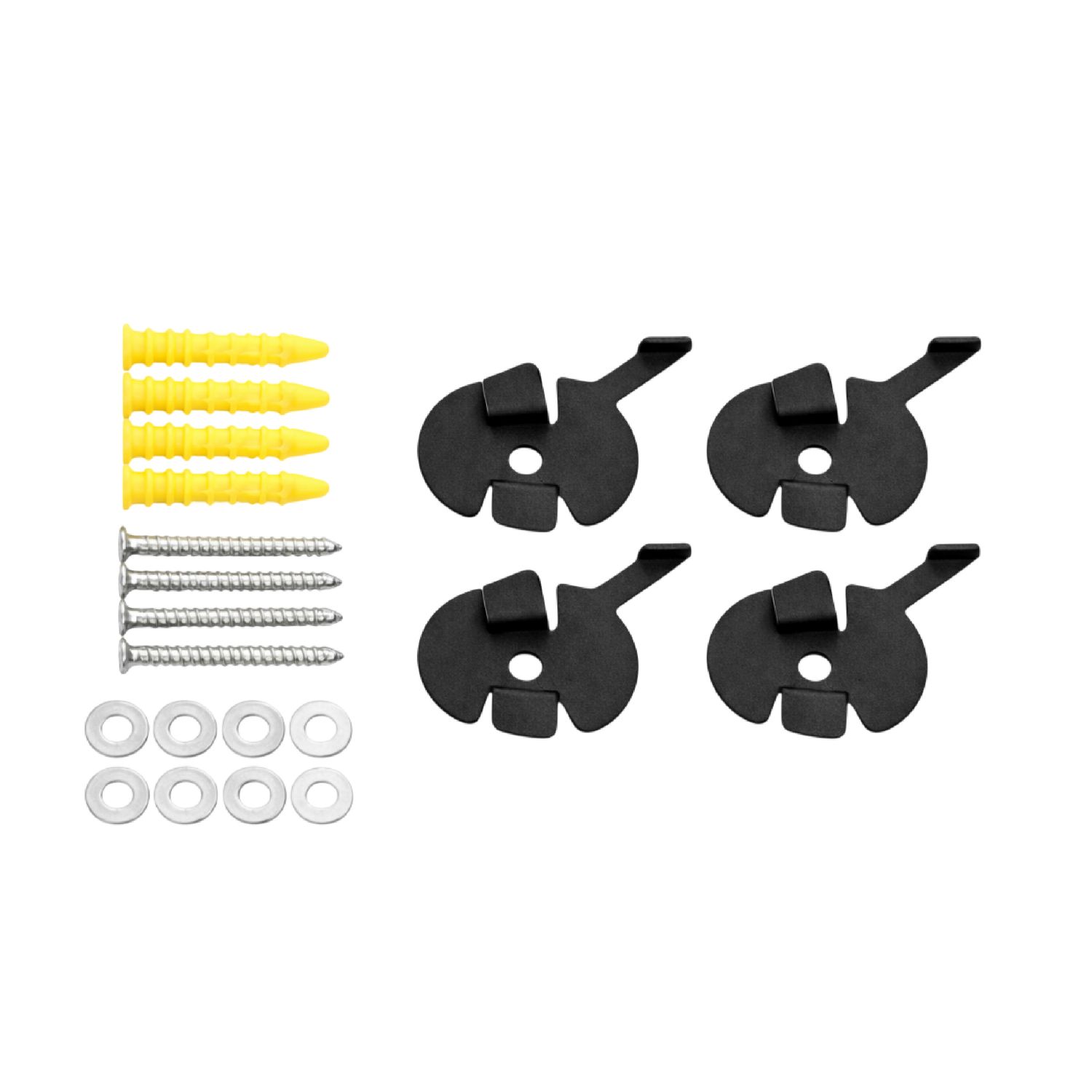 Black magnetic rail surface mount kit