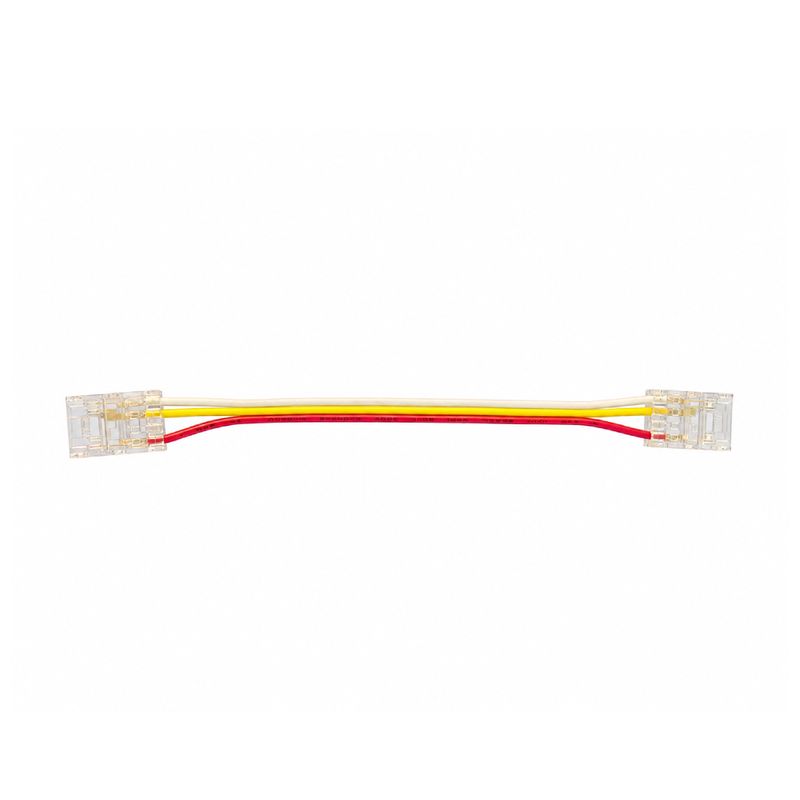 3-Pin 10mm Transparent LED Strip-Wire-Strip Extension Jumper Connector Cable for Strips TCOB-04/TCOB