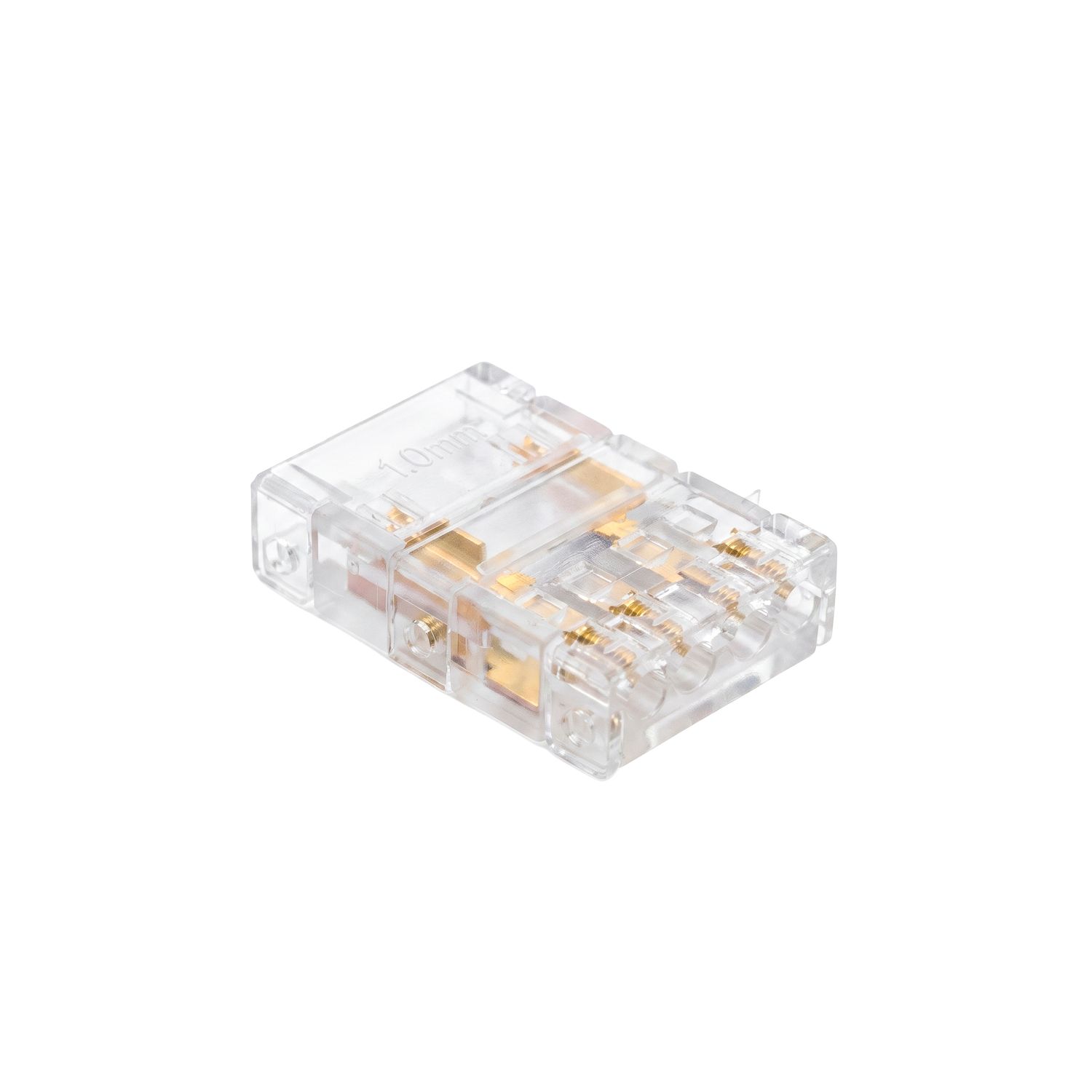 3-Pin 10mm Transparent LED Strip-to-Strip Solderless Snap Connector for Light Strips, TCOB-04/TCOB-0