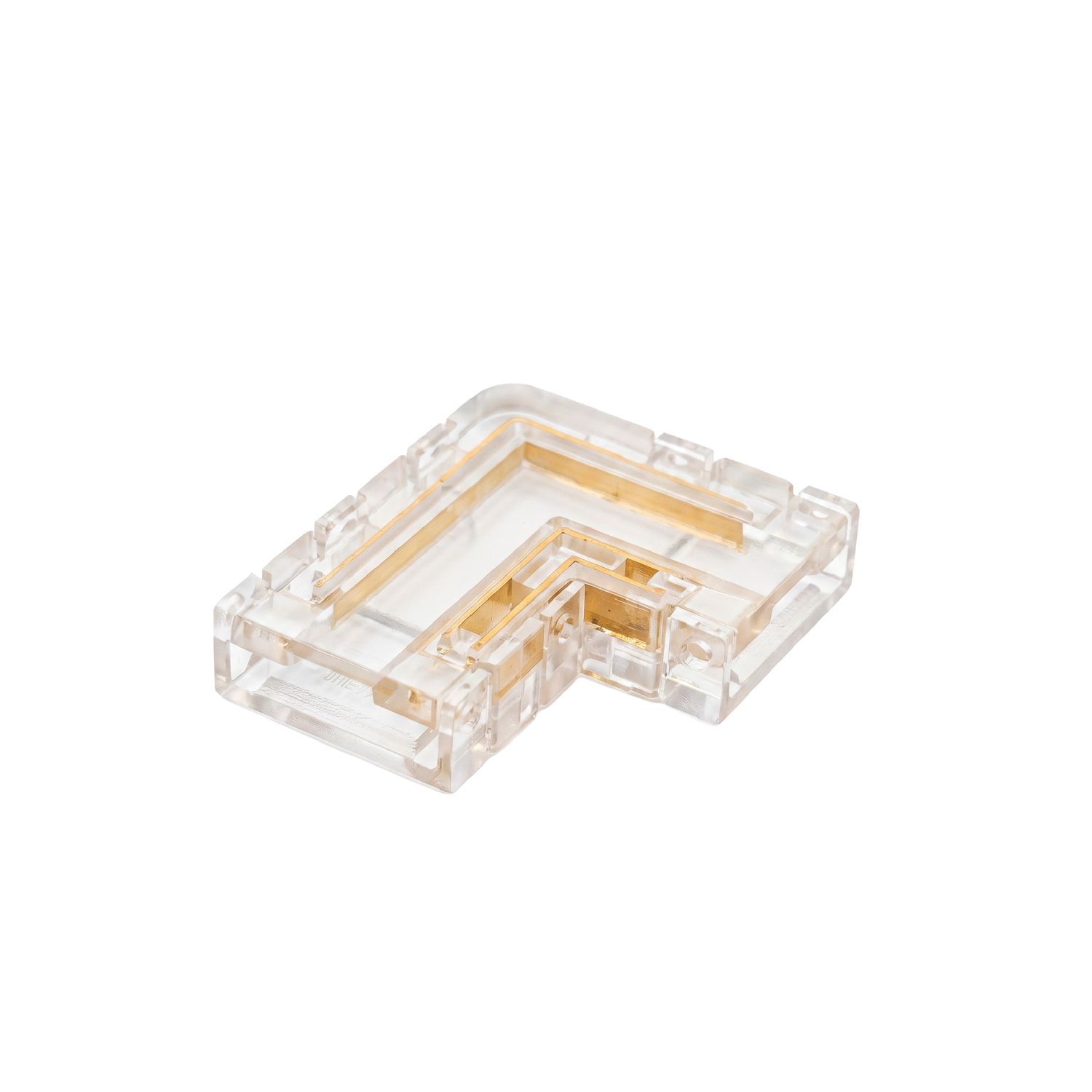 3-Pin 10mm L-Shaped Clear LED Corner Connector 90-Degree Solderless Right Joint for Strips TCOB-04/