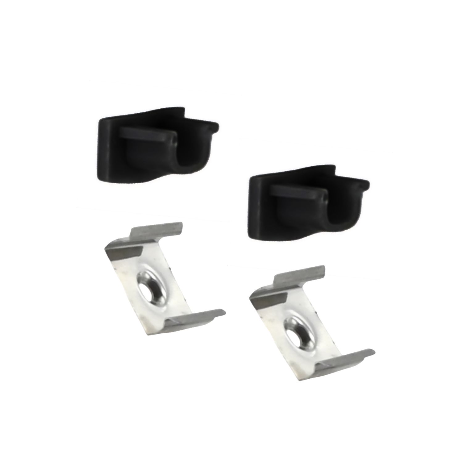 Kit of 2 Caps and 2 Clips BLACK for Aluminum Profile, PER-59
