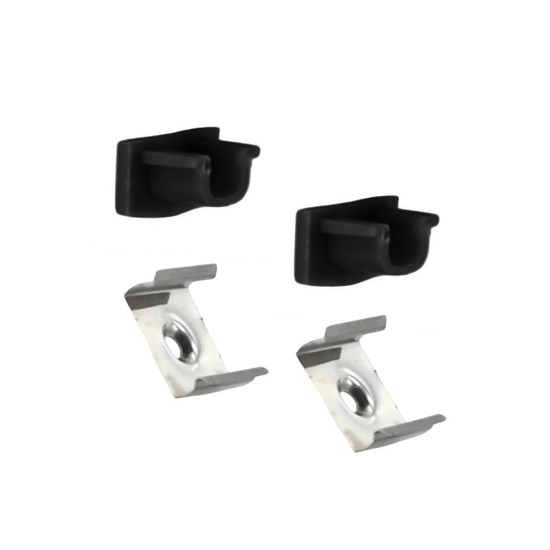 Kit of 2 Caps and 2 Clips BLACK for Aluminum Profile, PER-59