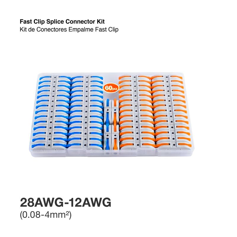 Fast Clip Splice Connector Kit 1 in 1 out x60 pieces