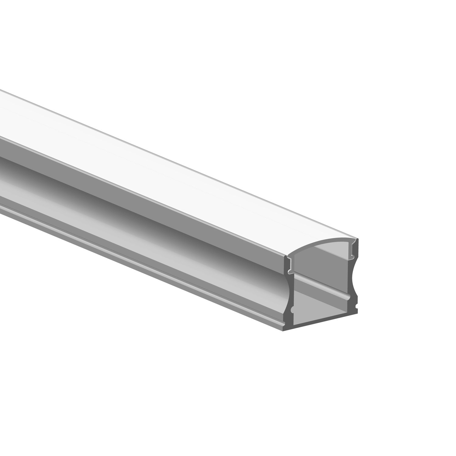 Surface Mount Anodized Aluminum Profile U-Shape 8.2ft 0.67x0.57in
