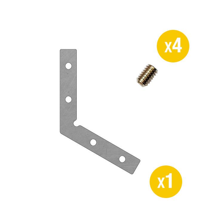 L-Shape Corner Plate Connector for Aluminum Profiles, 120 degrees