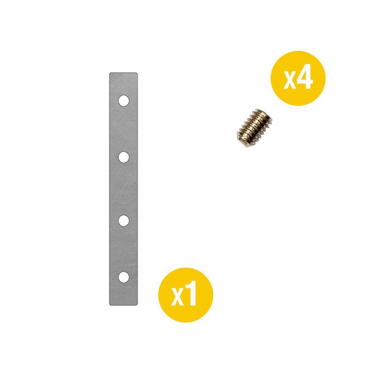 Straight Plate Connector for Aluminum Profiles, 180 degrees