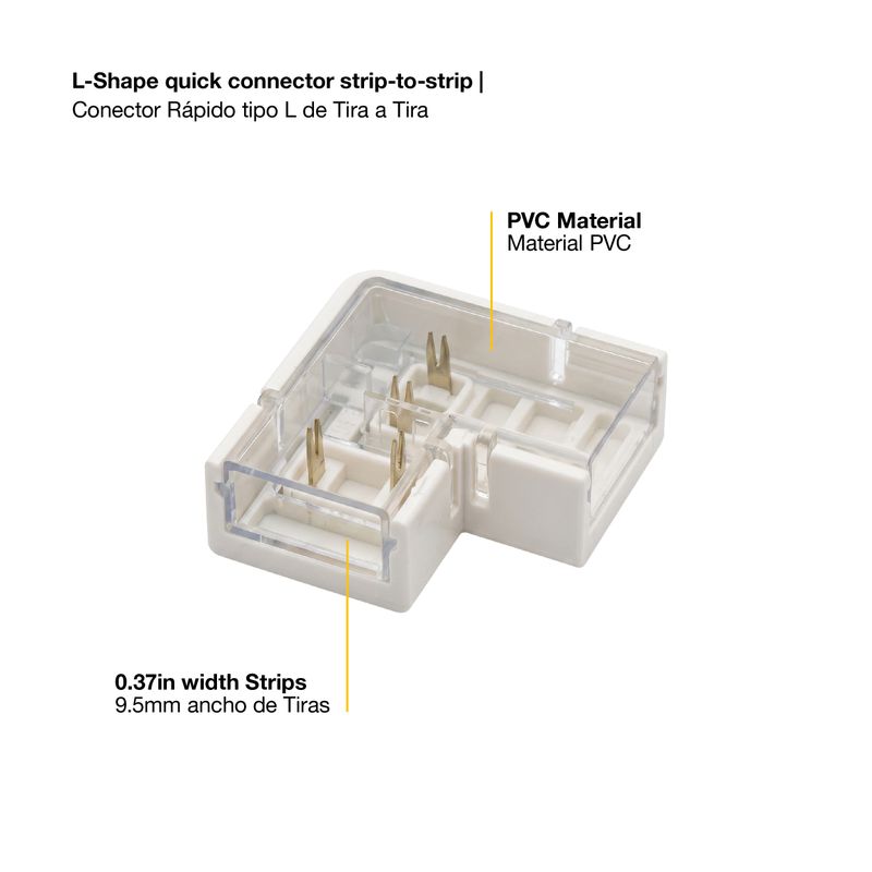 L-Shape quick connector strip-to-strip for TEXCOB-04 and TEXCOB-05