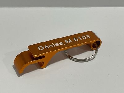 Metall-Flaschenöffner Schlüsselanhänger Gold