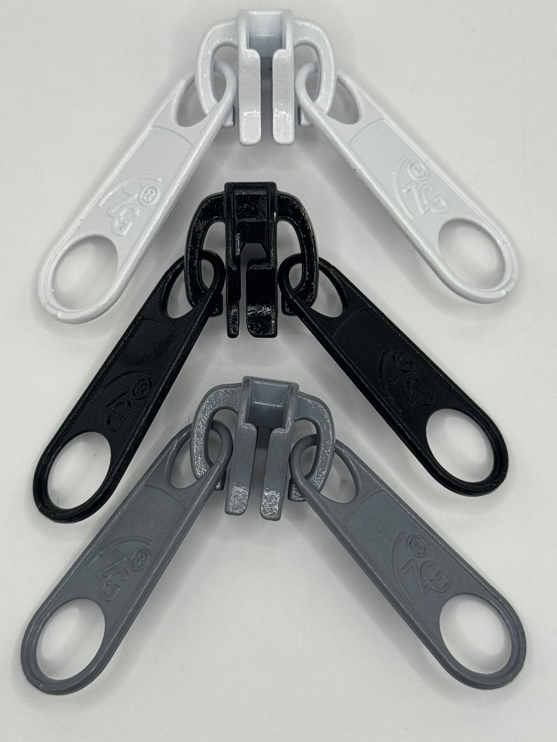 CURSEUR DOUBLE TIRETTE METAL EMAILLE PLASTIQUE 10