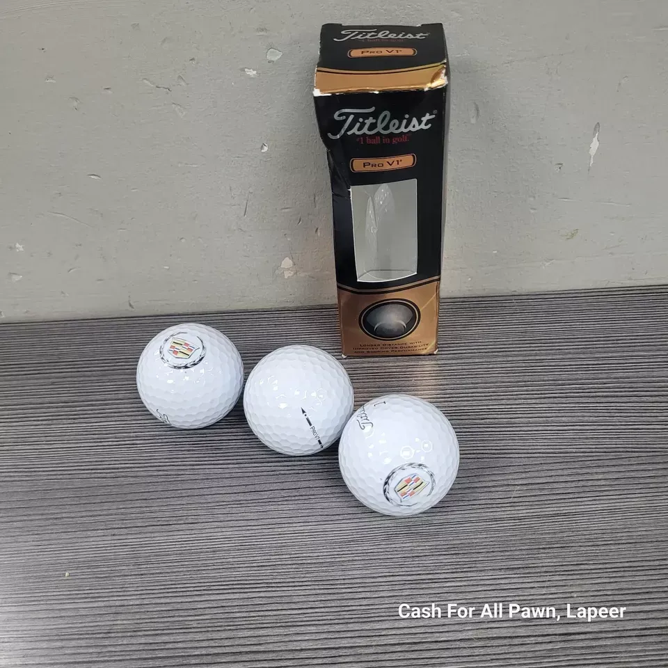 Cadillac Logo Golf Ball Titleist ProV1 general motors 3 ct in box