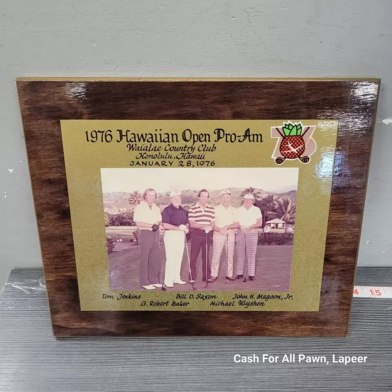 1976 Framed Photo Hawaiian Open Pro Am Golf Tournament Waialae Country Club