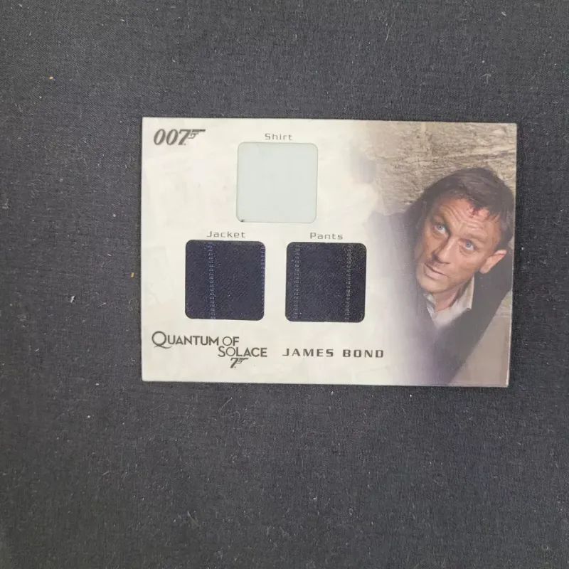 2009 James Bond 007 Quantum Solace Shirt Jacket Triple Relic #QC12 Card 362/675