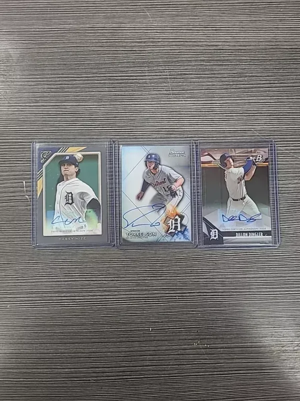 3 Spencer Torkelson DILLON DINGLER CASEY MIZE 2021 Bowman Autographs Tigers