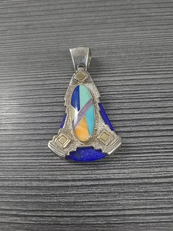 American West Carolyn Pollack Denim Lapis Arrowhead sterling silver multi stone